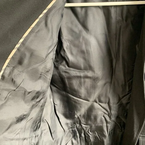 Burberry London 100% Wool Single Breasted Jacket Black Size 8 Black - Picture 11 of 14